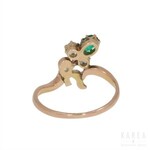 An Art Nouveau clover shaped ring, late 19th/early 20th century