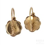 A pair of Victorian/Biedermeier style earrings, France, late 19th century
