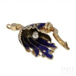 A Victorian/Biedermeier pendant modelled as a stylized leaf, 19th century