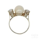 A pearl and diamond ring, early 20th century