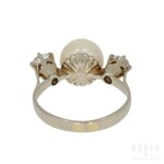 A pearl and diamond ring, early 20th century