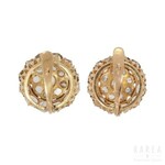 A pair of diamond earrings, 20th century