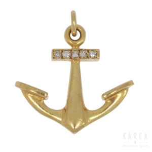 A pendant modelled as an anchor, 20th century