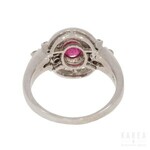 A ruby set ring, contemporary