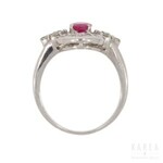 A ruby set ring, contemporary