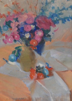 Michał BORUCIŃSKI (1885 -1976), Bukiet kwiatów w wazonie