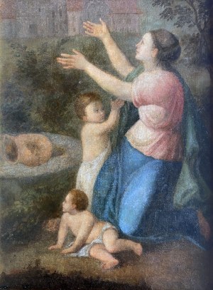 Józef PASZKIEWICZ (1780-1844), Scena alegoryczna z matką i dziećmi przy studni, 1817