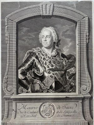 Johann Georg WILLE (1715-1808), Hrabia Maurycy Saski