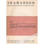 Skamander. Miesięcznik Poetycki, Rok Dziewiąty, Tom Dziewiąty, Zeszyt LXIV, Listopad 1935 [Miłosz]