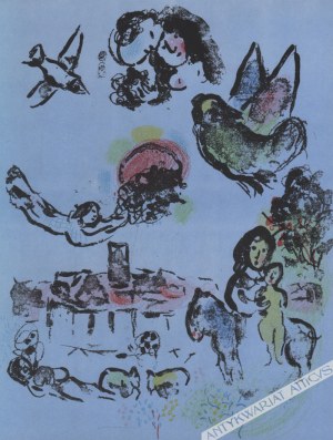 Marc Chagall (1887-1985) - [grafika, 1963] Nocturne At Vence