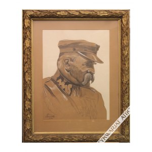 Henryk Jaworski - [rysunek, 1934] Portret Józefa Piłsudskiego