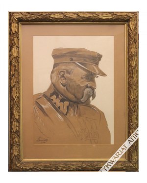 Henryk Jaworski - [rysunek, 1934] Portret Józefa Piłsudskiego