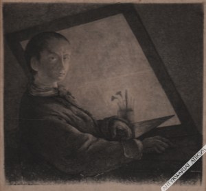 Jan Piotr Norblin De La Gourdaine (1745-1830) - [grafika, Po 1778] Autoportret artysty jako rytownika