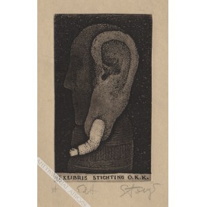 Stasys Eidrigevičius (Ur. 1949) - [grafika, 1980] Exlibris Stichting O.K.K.