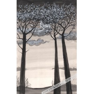 Zdzisław Witwicki (1921-2019) - [rysunek, lata 1970-te] [Drzewa i Księżyc]