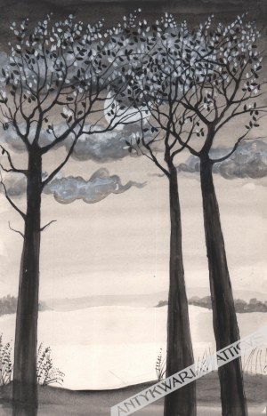 Zdzisław Witwicki (1921-2019) - [rysunek, lata 1970-te] [Drzewa i Księżyc]
