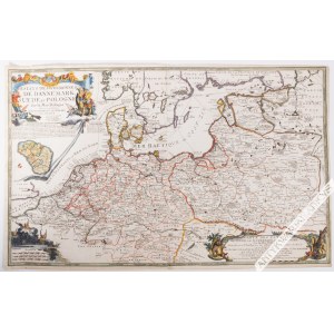[Map, Northern Europe, Poland, 1705] Nicolas De Fer - Estats Des Couronnes De Dannemark, Suede, Et Pologne Sur La Mer Baltique