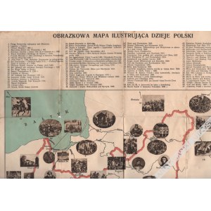 Obrazkowa Mapa Ilustrująca Dzieje Polski [Po 1920]