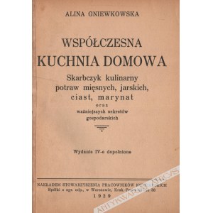 Alina Gniewkowska - Współczesna Kuchnia Domowa (1929)