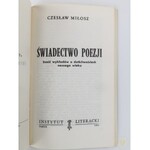 Miłosz Czesław, Świadectwo poezji [wydanie I]