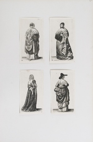 Wenceslaus HOLLAR (1607-1677), Album z rycinami kostiumów kobiecych: Aula Veneris sive Varietas Foeminini. Ornatus Muliebris Anglicanus.