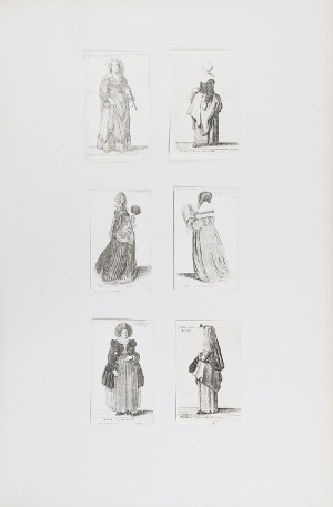 Wenceslaus HOLLAR (1607-1677), Album z rycinami kostiumów kobiecych: Aula Veneris sive Varietas Foeminini. Ornatus Muliebris Anglicanus.