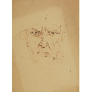 Jerzy POTRZEBOWSKI (1921-1974), Portret mężczyzny z fajką