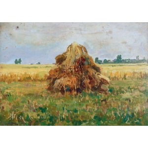 Iwan TRUSZ (1869-1941), Pejzaż ze snopem, 1913