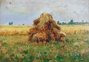 Iwan TRUSZ (1869-1941), Pejzaż ze snopem, 1913