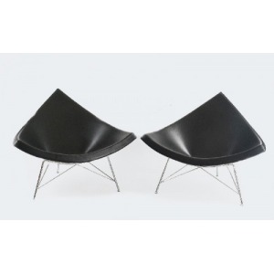George NELSON - projekt (1955 r.), VITRA, Para foteli modernistycznych - model Coconut