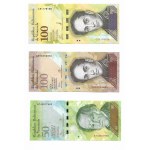 Wenezuela, Zestaw 13 banknotów 2 - 100000 BOLIVARES 2007 - 2017