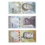 Wenezuela, Zestaw 13 banknotów 2 - 100000 BOLIVARES 2007 - 2017