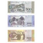 Wenezuela, Zestaw 13 banknotów 2 - 100000 BOLIVARES 2007 - 2017