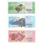 Wenezuela, Zestaw 13 banknotów 2 - 100000 BOLIVARES 2007 - 2017