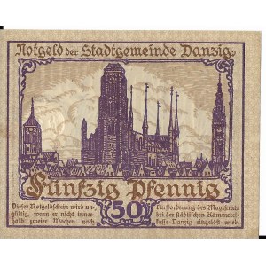 Wolne Miasto Gdańsk, 50 fenigów 1919