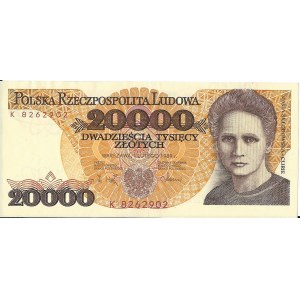 20000 złotych, 1.02.1989, seria K