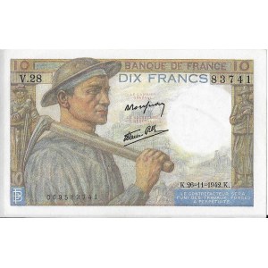 Francja, 10 franków 1942