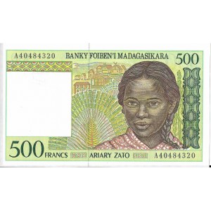 Madagaskar, 500 Franków