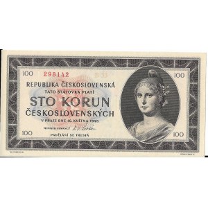 Czechosłowacja, 100 Koron 1945