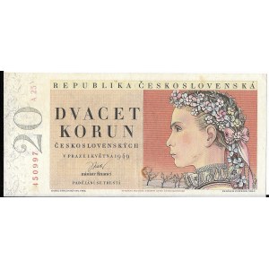 Czechosłowacja, 20 Koron 1949