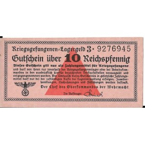 Niemcy, Uniwersalne bony obozowe, Kriegsgefangenen- Lagergeld - 10 fenigów
