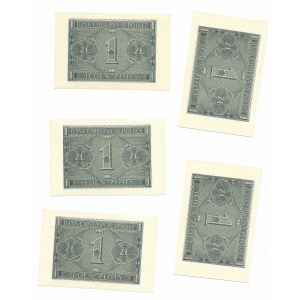 1 złoty 1.08.1941 - 5 kolejnych numerów