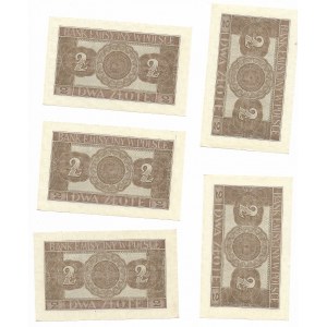 2 złote 1.08.1941 - 5 kolejnych numerów