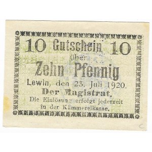 Lewin Kłodzki - 10 fenigów 1920 - rzadsze