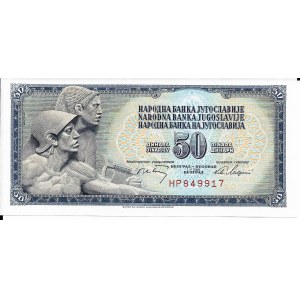 Jugosławia, 50 Dinara 1968