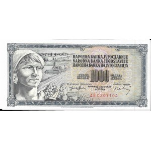 Jugosławia, 1000 Dinara 1974