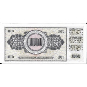 Jugosławia, 1000 Dinara 1974