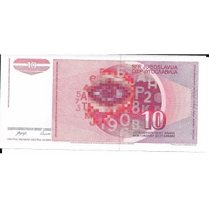 Jugosławia, 10 Dinara 1990