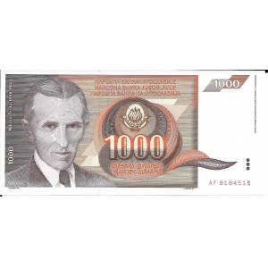 Jugosławia, 1000 Dinara 1990
