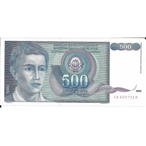 Jugosławia, 500 Dinara 1990